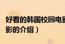 好看的韓國校園電影（關(guān)于好看的韓國校園電影的介紹）