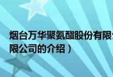 煙臺萬華聚氨酯股份有限公司（關于煙臺萬華聚氨酯股份有限公司的介紹）