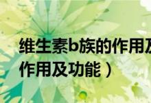 維生素b族的作用及功能介紹（維生素b族的作用及功能）