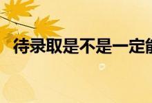 待錄取是不是一定能錄?。ㄒ话阋榷嗑茫?class=