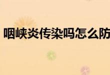 咽峽炎傳染嗎怎么防止傳染（咽峽炎傳染嗎）