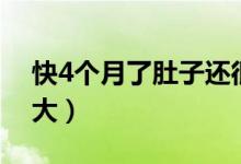 快4個月了肚子還很?。?個月了肚子有多大）