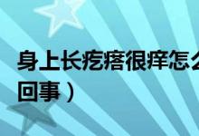 身上長疙瘩很癢怎么辦（身上長疙瘩很癢怎么回事）