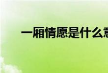 一廂情愿是什么意思（一廂情愿介紹）