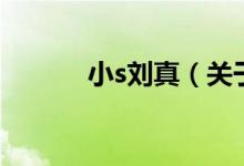 小s劉真（關(guān)于小s劉真的介紹）