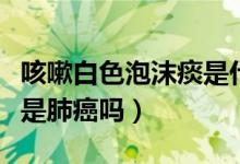 咳嗽白色泡沫痰是什么原因（咳嗽白色泡沫痰是肺癌嗎）