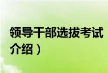 領(lǐng)導干部選拔考試（關(guān)于領(lǐng)導干部選拔考試的介紹）