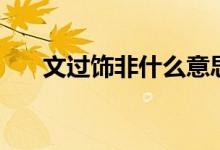 文過飾非什么意思（文過飾非的解釋）