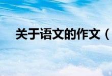 關于語文的作文（關于語文的作文范文）