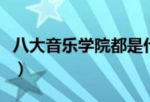 八大音樂(lè)學(xué)院都是什么學(xué)校（有哪些特色專業(yè)）