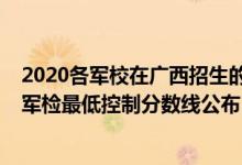 2020各軍校在廣西招生的錄取分?jǐn)?shù)線（廣西2022軍校招生軍檢最低控制分?jǐn)?shù)線公布）