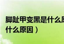 腳趾甲變黑是什么原因有瘀血（腳趾甲變黑是什么原因）