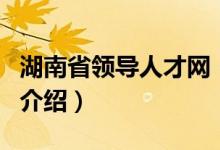 湖南省領(lǐng)導(dǎo)人才網(wǎng)（關(guān)于湖南省領(lǐng)導(dǎo)人才網(wǎng)的介紹）
