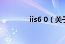 iis6 0（關(guān)于iis6 0的介紹）
