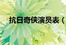 抗日奇?zhèn)b演員表（抗日奇?zhèn)b演員表有誰(shuí)）