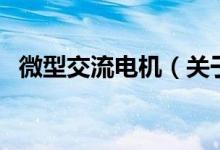 微型交流電機(jī)（關(guān)于微型交流電機(jī)的介紹）
