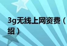 3g無(wú)線上網(wǎng)資費(fèi)（關(guān)于3g無(wú)線上網(wǎng)資費(fèi)的介紹）