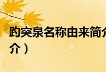 趵突泉名稱由來簡介（關于趵突泉名稱由來簡介）