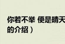 你若不舉 便是晴天（關(guān)于你若不舉 便是晴天的介紹）