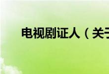 電視劇證人（關(guān)于電視劇證人的介紹）