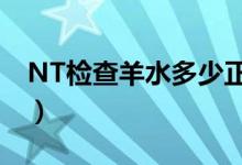 NT檢查羊水多少正常（nt羊水正常值是多少）
