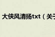 大俠風(fēng)清揚(yáng)txt（關(guān)于大俠風(fēng)清揚(yáng)txt的介紹）