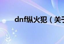 dnf縱火犯（關(guān)于dnf縱火犯的介紹）