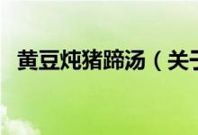 黃豆燉豬蹄湯（關(guān)于黃豆燉豬蹄湯的介紹）