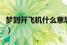 夢(mèng)到開(kāi)飛機(jī)什么意思（夢(mèng)到開(kāi)飛機(jī)有這些意思）