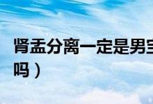 腎盂分離一定是男寶嗎（腎盂分離一定是男孩嗎）