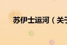 蘇伊士運河（關于蘇伊士運河的介紹）