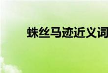 蛛絲馬跡近義詞（蛛絲馬跡里的馬）