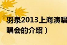 羽泉2013上海演唱會（關(guān)于羽泉2013上海演唱會的介紹）
