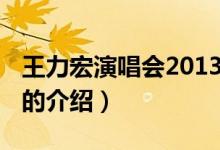 王力宏演唱會2013（關(guān)于王力宏演唱會2013的介紹）
