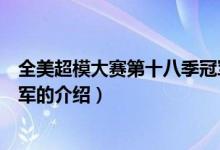全美超模大賽第十八季冠軍（關(guān)于全美超模大賽第十八季冠軍的介紹）