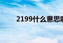 2199什么意思?。?199什么意思）