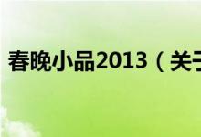 春晚小品2013（關(guān)于春晚小品2013的介紹）