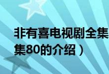 非有喜電視劇全集80（關(guān)于非有喜電視劇全集80的介紹）