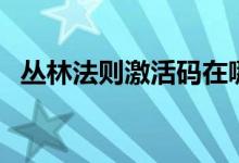 叢林法則激活碼在哪里（叢林法則激活碼）