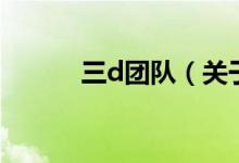 三d團(tuán)隊（關(guān)于三d團(tuán)隊的介紹）