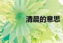 清晨的意思（清晨的啟明星）