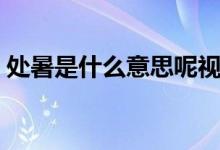 處暑是什么意思呢視頻（處暑是什么意思呢）