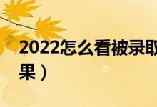 2022怎么看被錄取了沒有（如何查詢錄取結(jié)果）