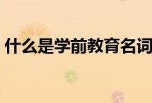 什么是學(xué)前教育名詞解釋（什么是學(xué)前教育）