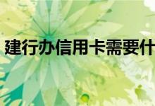 建行辦信用卡需要什么資料（建行辦信用卡）