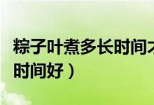 粽子葉煮多長(zhǎng)時(shí)間才能煮好吃（粽子葉煮多長(zhǎng)時(shí)間好）