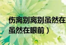 傷離別離別雖然在眼前說(shuō)再見(jiàn)（傷離別 離別雖然在眼前）