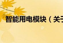 智能用電模塊（關(guān)于智能用電模塊的介紹）