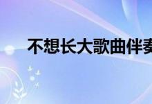 不想長大歌曲伴奏帶（不想長大 歌詞）