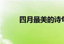 四月最美的詩句（四月最美詩句）